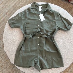 Olive green romper